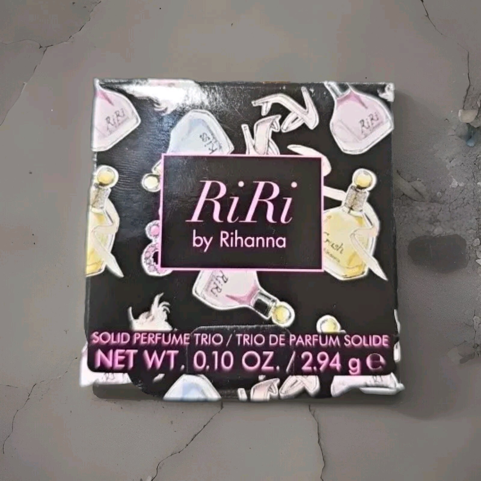 New RiRi By Rihanna Solid Perfume Trio .10 Oz Includes Riri, Crush & Kiss 