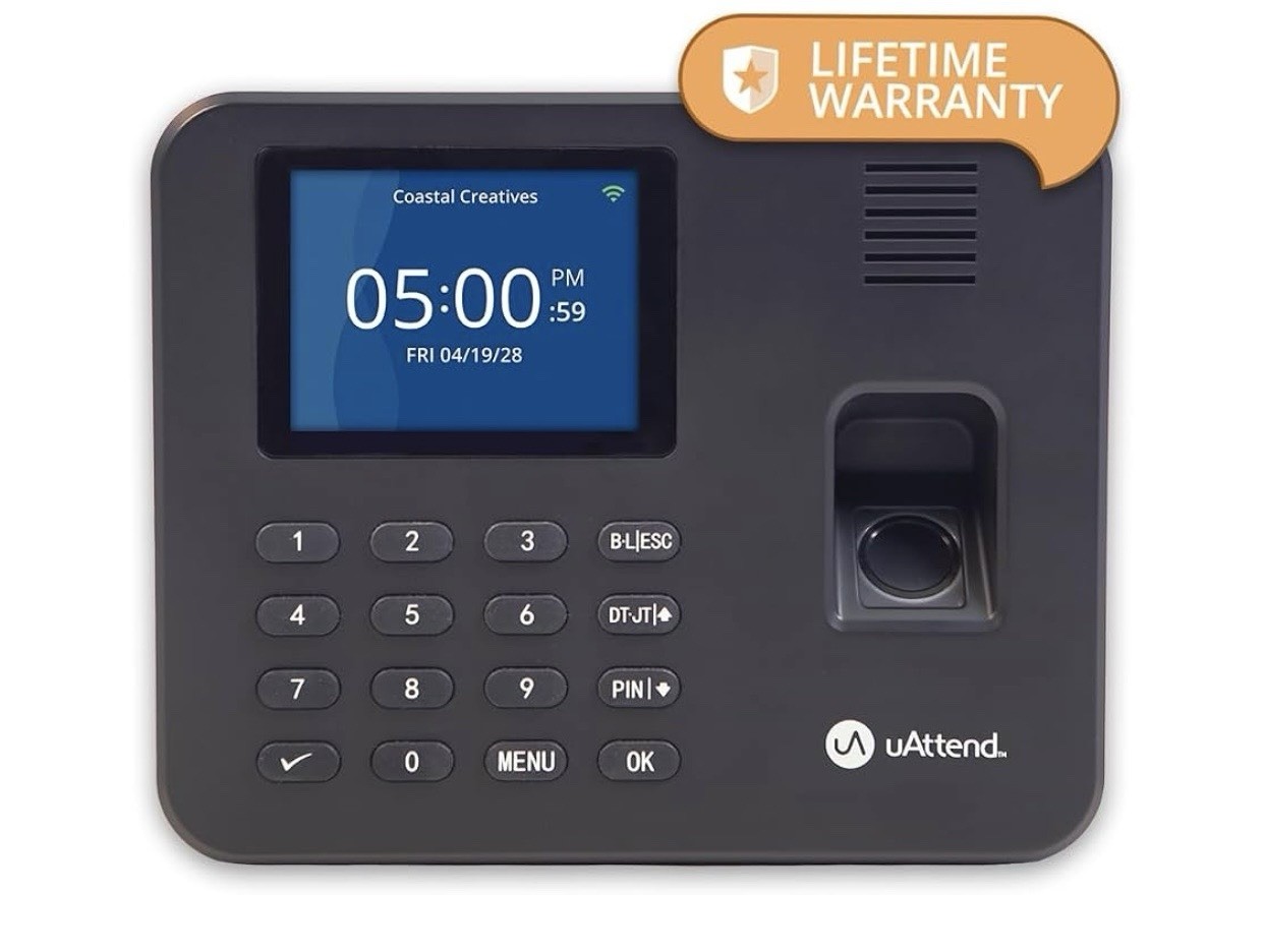 uAttend RE2000 Biometric Fingerprint Time Clock Attendance PIN Entry uAttend RE2000 Biometric Fingerprint Time Clock Attendance PIN Entry