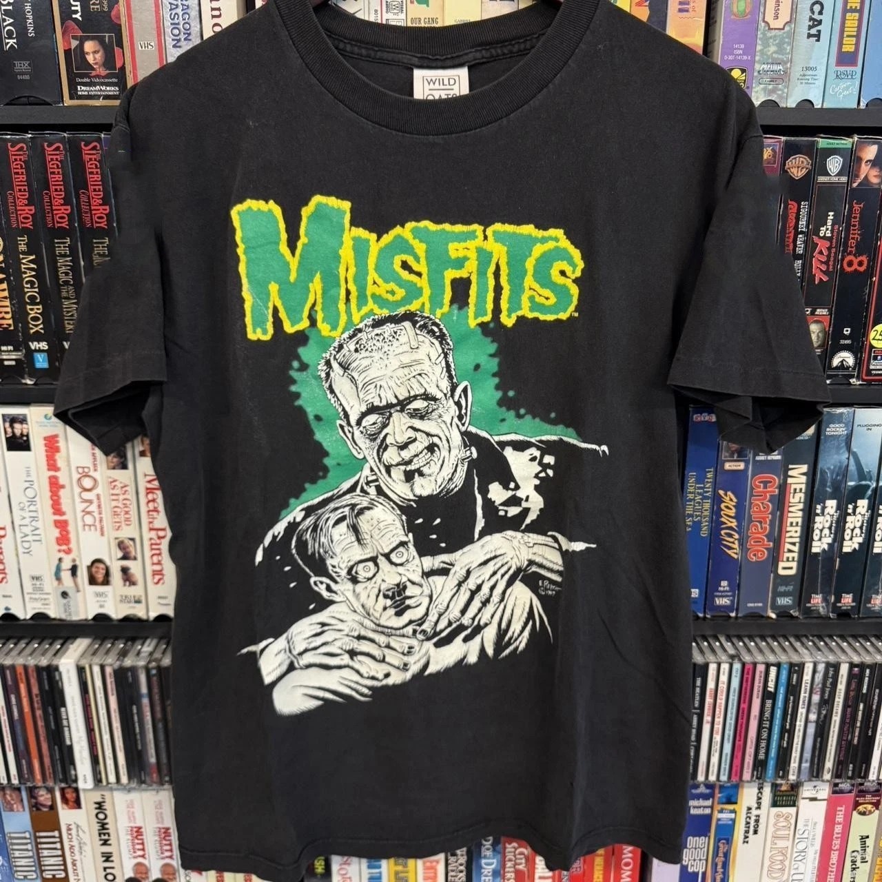 1998 Misfits Road Tour Frankenstein Universal Monsters Black T shirt Men Women
