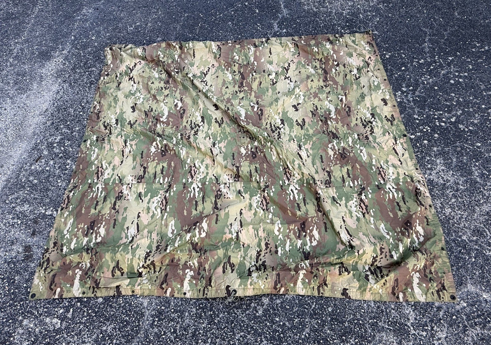 USGI Military Multicam Tarpaulin Tan Reversible Field Tarp OCP VGC USGI Military Multicam Tarpaulin Tan Reversible Field Tarp OCP VGC