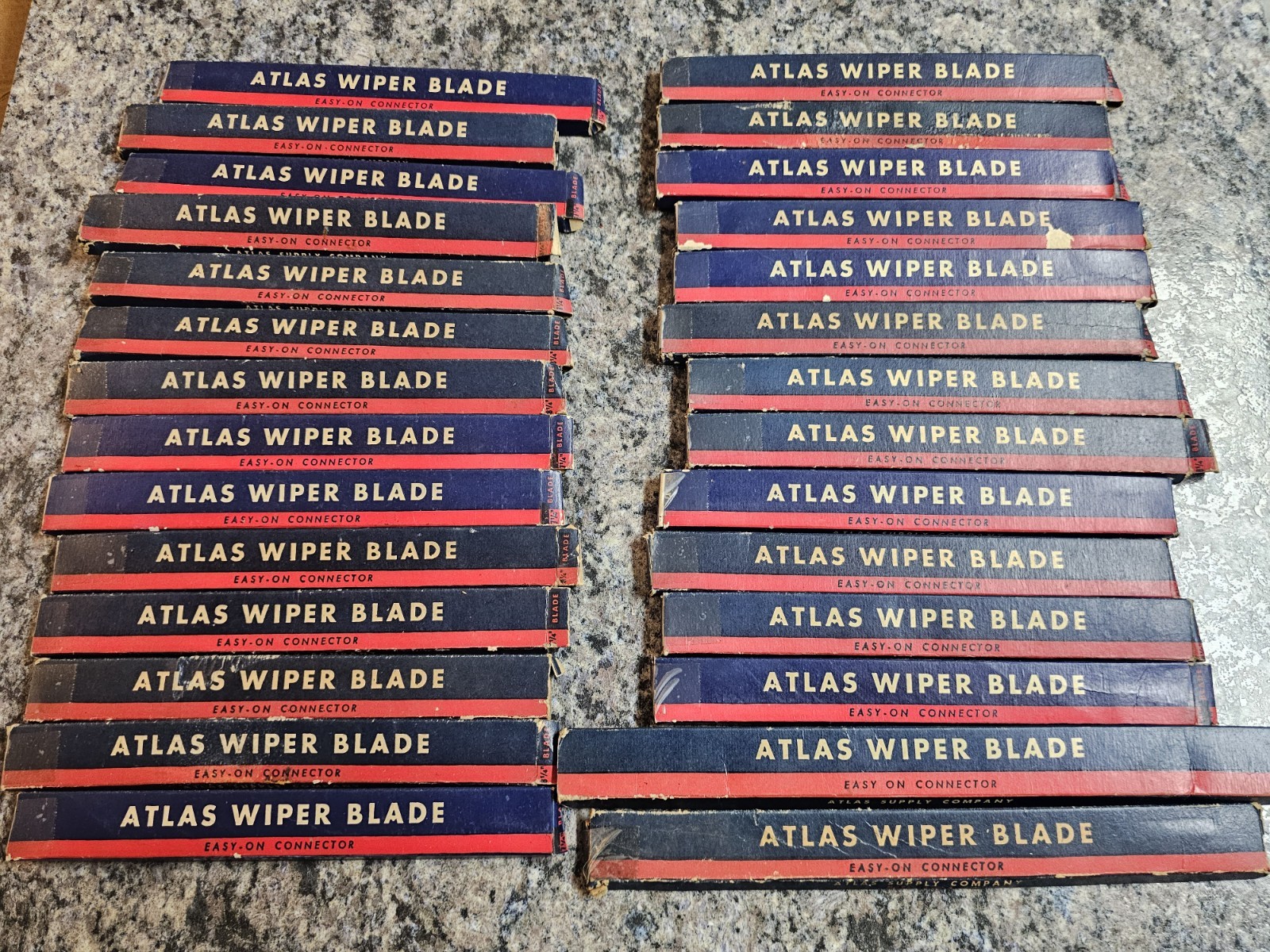 Vtg Atlas NOS Wiper Blade Lot Of 28 Blades 1920s 1930s FORD CHEVY DODGE Vintage Vtg Atlas NOS Wiper Blade Lot Of 28 Blades 1920s 1930s FORD CHEVY DODGE Vintage