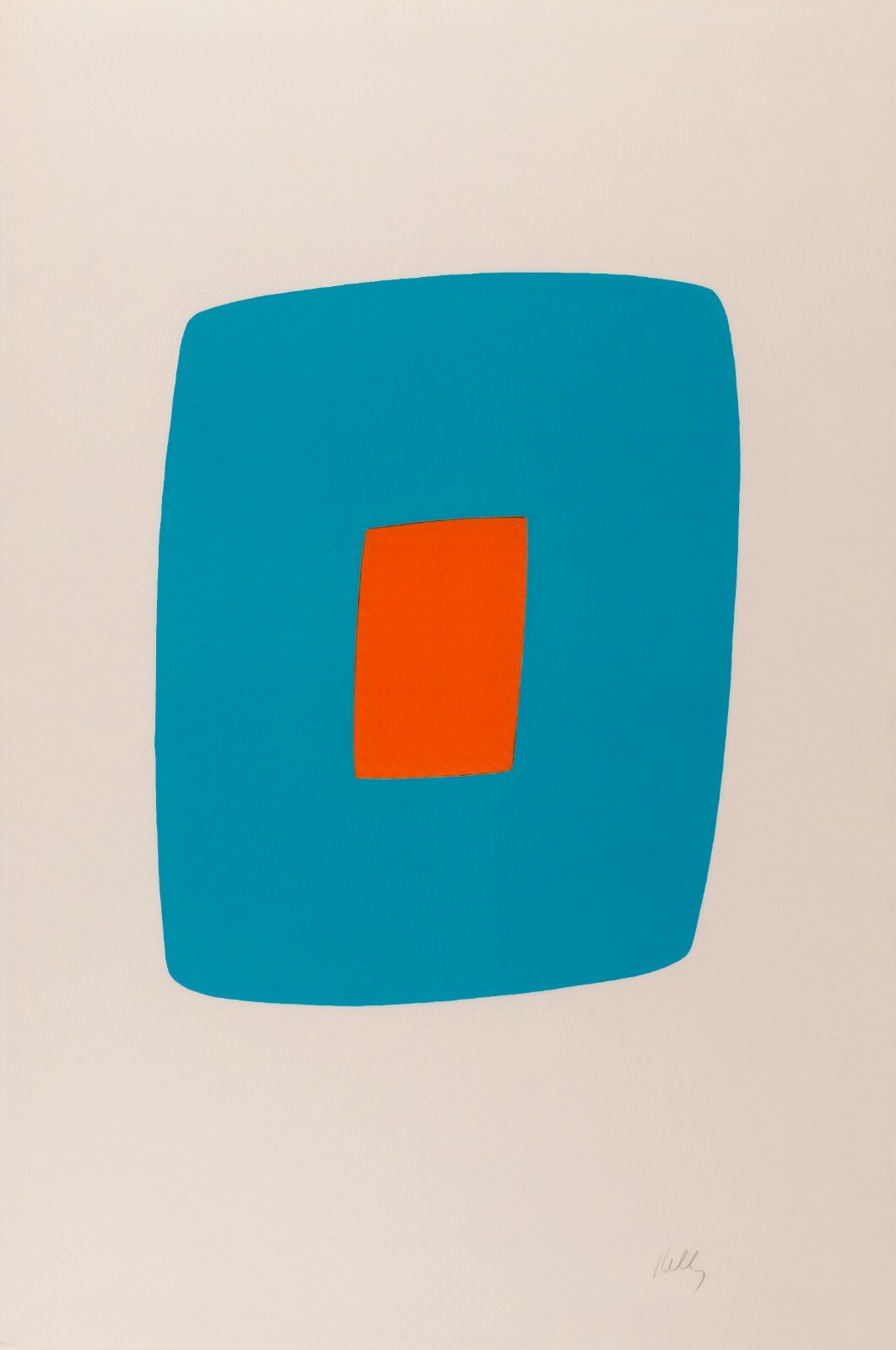 Ellsworth Kelly: Light Blue with Orange 22x30 Archival Quality Fine Art Print