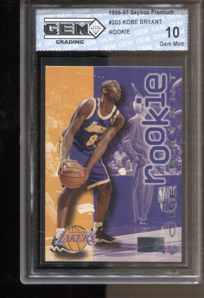1996-97 Kobe Bryant Skybox Premium #203 Gem Mint 10 RC Rookie LA Lakers