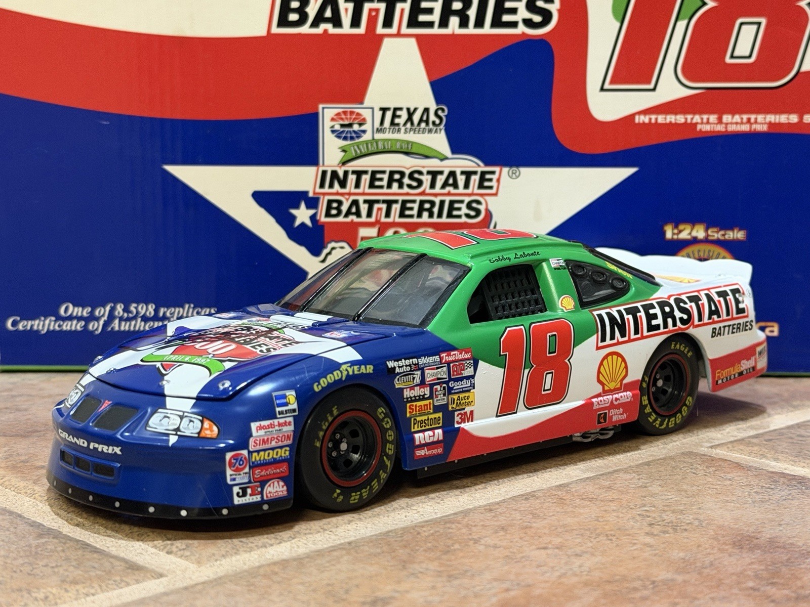 1997 Bobby Labonte Interstate Batteries Texas SIGNED AUTO JGR Revell NASCAR 1/24