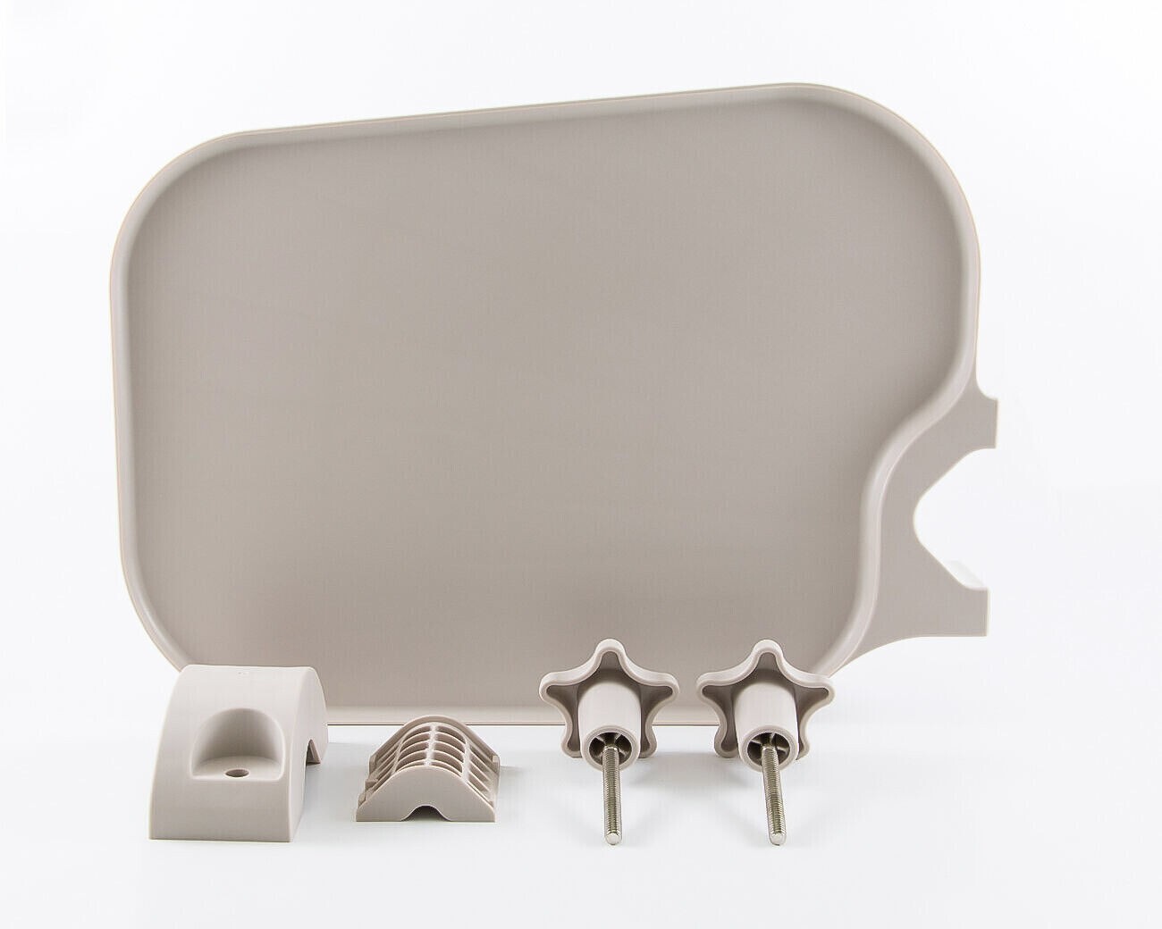 TPC POLE POST MOUNT UTILITY ACCESS SHELF TRAY TABLE DENTAL MEDICAL BEIGE