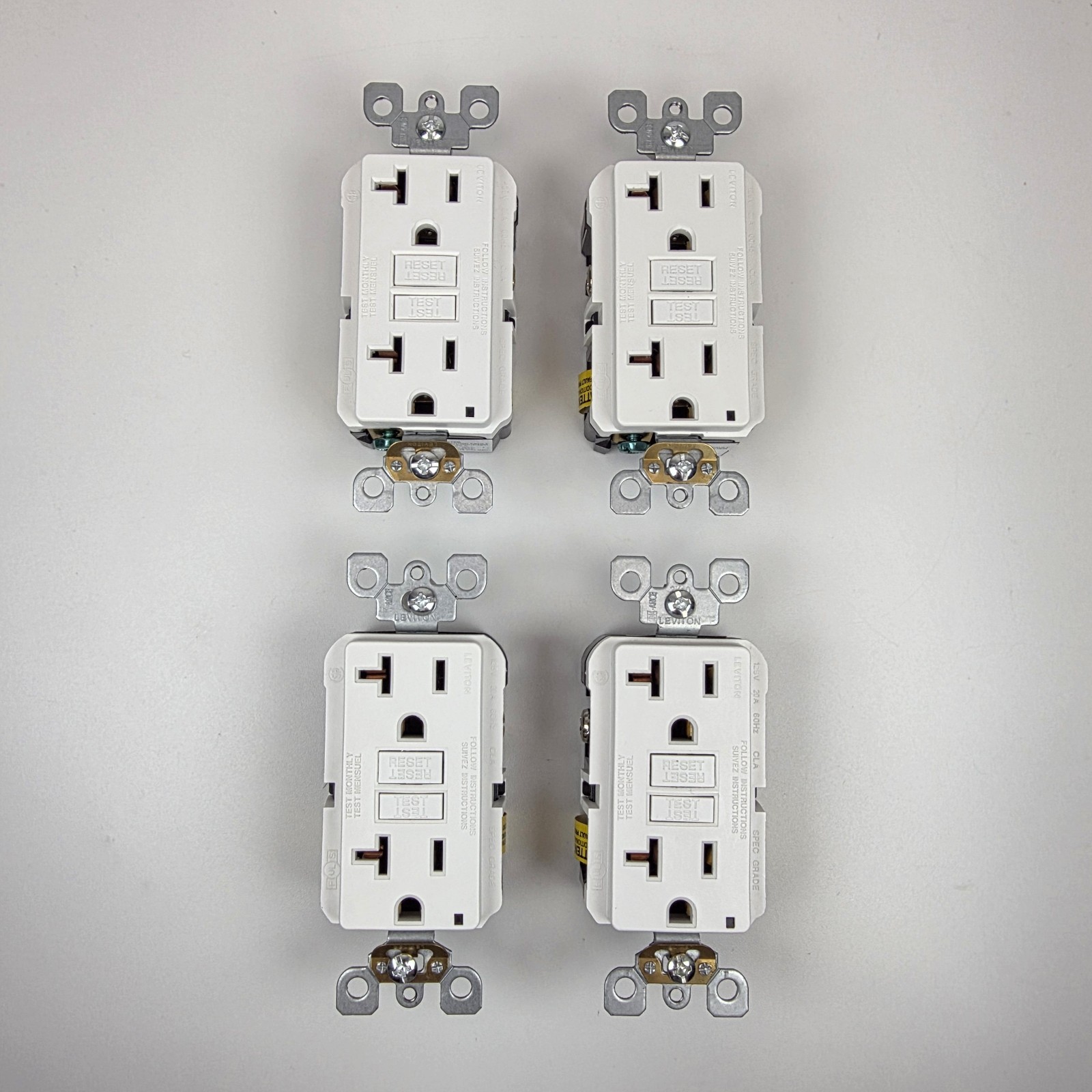 Pack Of 4 Leviton (GFNT2-W) 20A 125V Outlet Receptacles