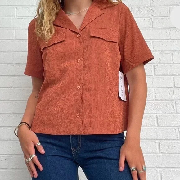 Athleta Echo Top-Copper-Size M-NWT Athleta Echo Top-Copper-Size M-NWT