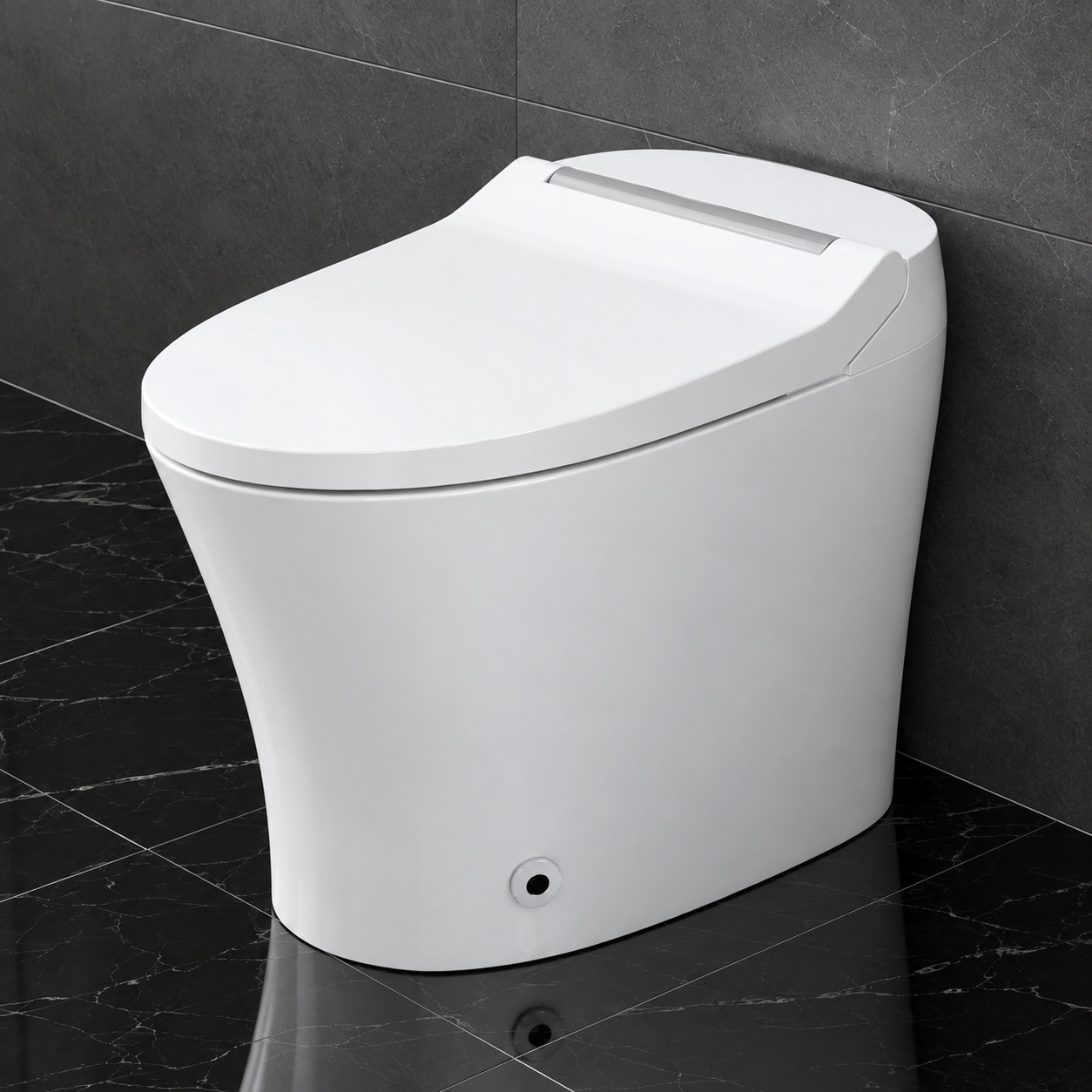 Smart One Piece Elongated Toilet Automatic Flush Heated Seat 1.28 GPF Night Ligh