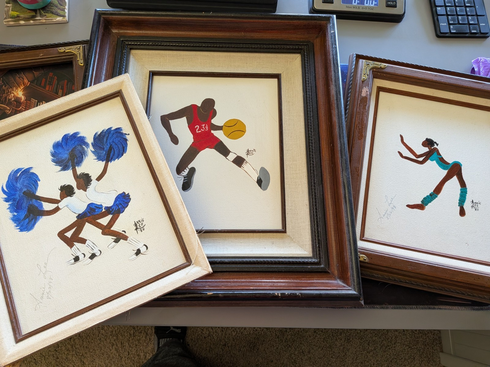 SCARCE ANNIE LEE ORIGINAL Canvas LOT Michael Jordan MIKE SIGNED See Pics