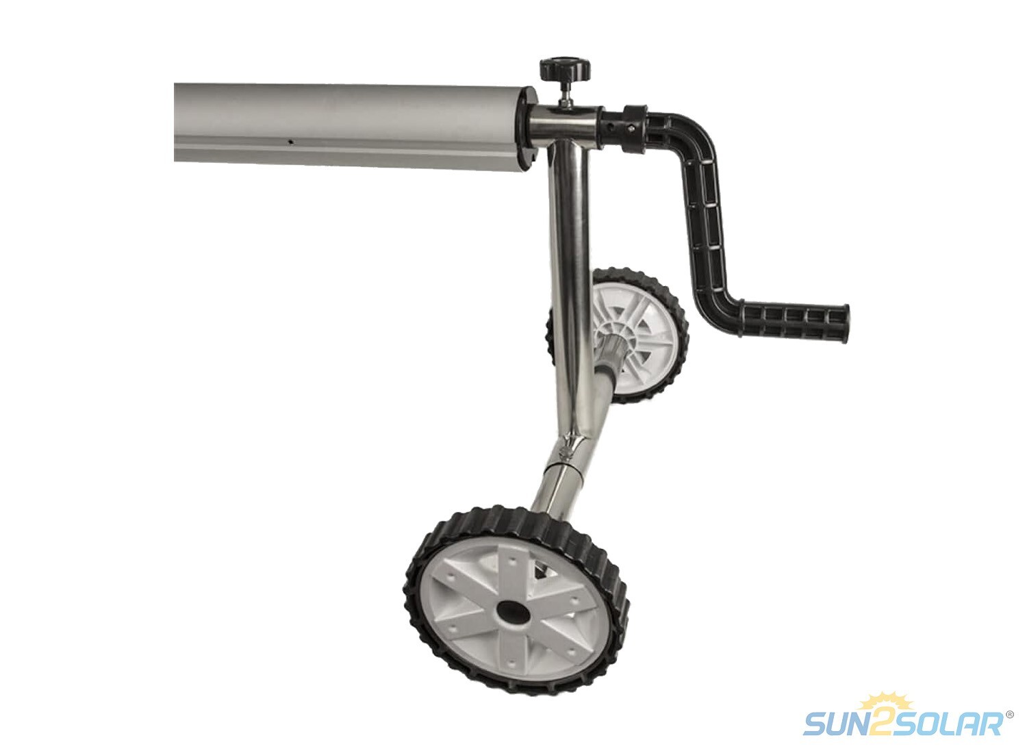 Sun2Solar Stainless Steel Swimming Pool Solar Cover Reel w/ Tube - 25\' ft Wide