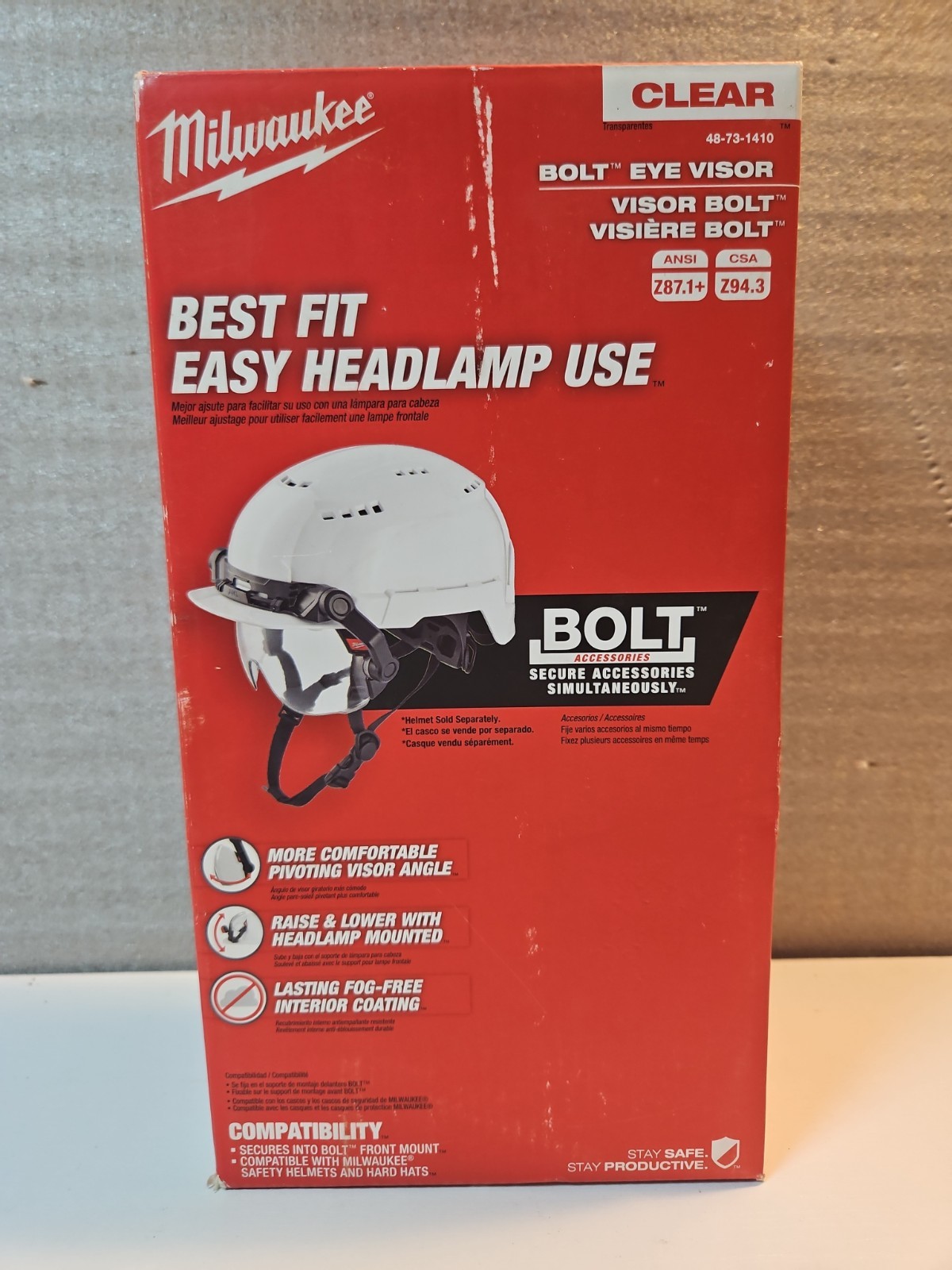 Milwaukee 48-73-1410 Eye Visor Clear Dual Coat Lens Fit Milwaukee Safety Helmets Milwaukee 48-73-1410 Eye Visor Clear Dual Coat Lens Fit Milwaukee Safety Helmets