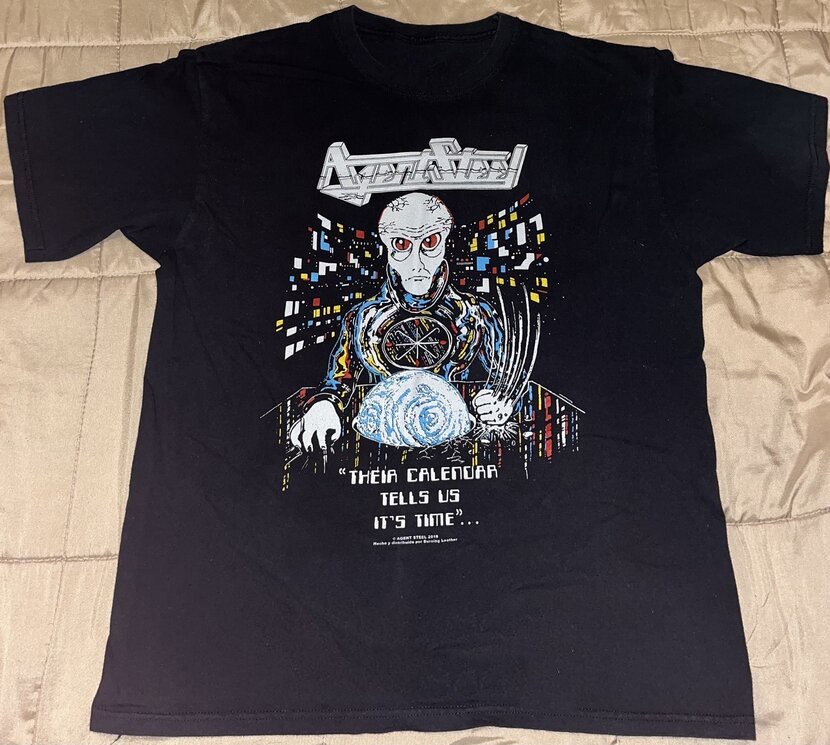 VTG AGENT STEEL Skeptics Apocalypse Tour Cotton Black S-5XL T Shirt CM485