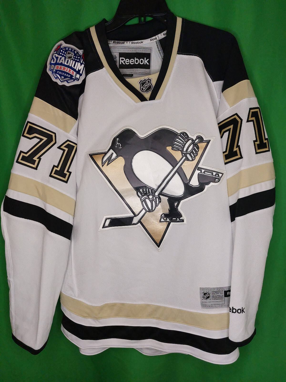 Video Large Men Pittsburgh Penguins Jersey stadium series Chicago Evengi Malkin