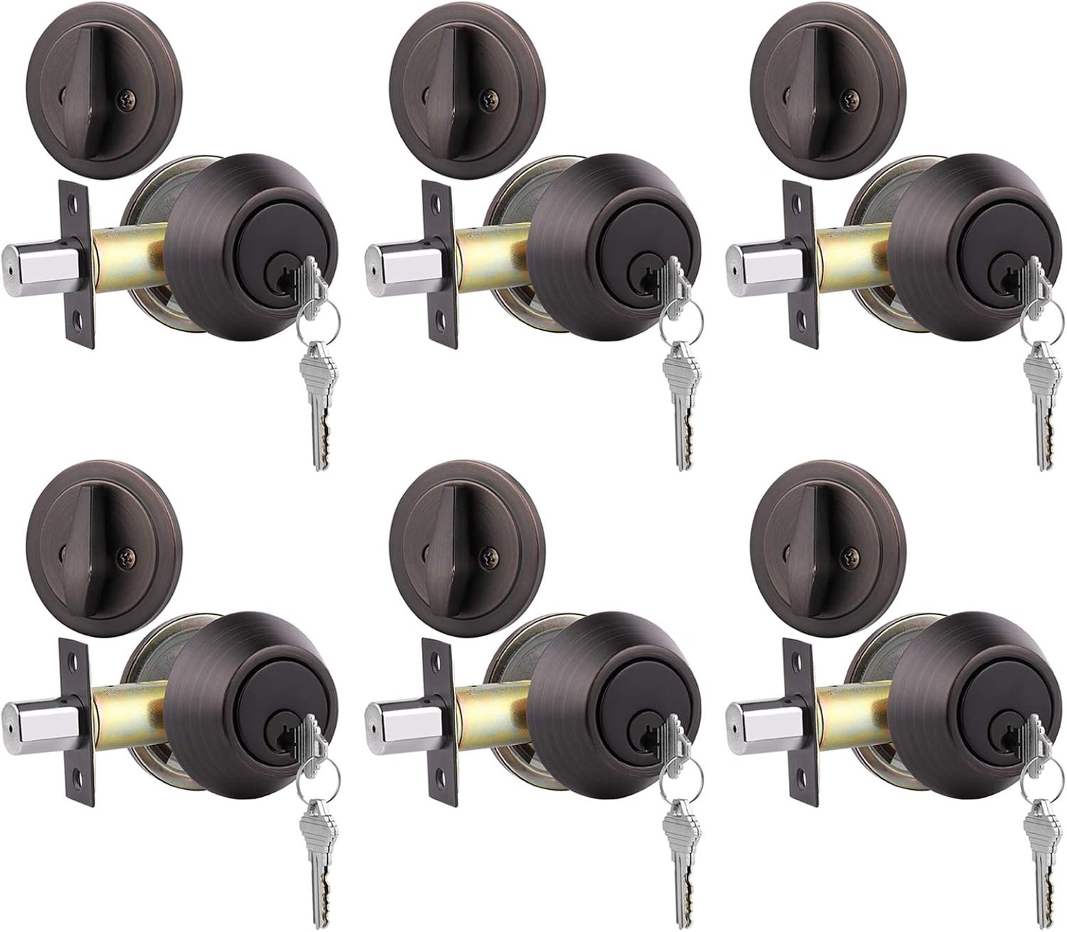 6 Keyed Alike Oil Rubbed Bronze Entrance Single Cylinder