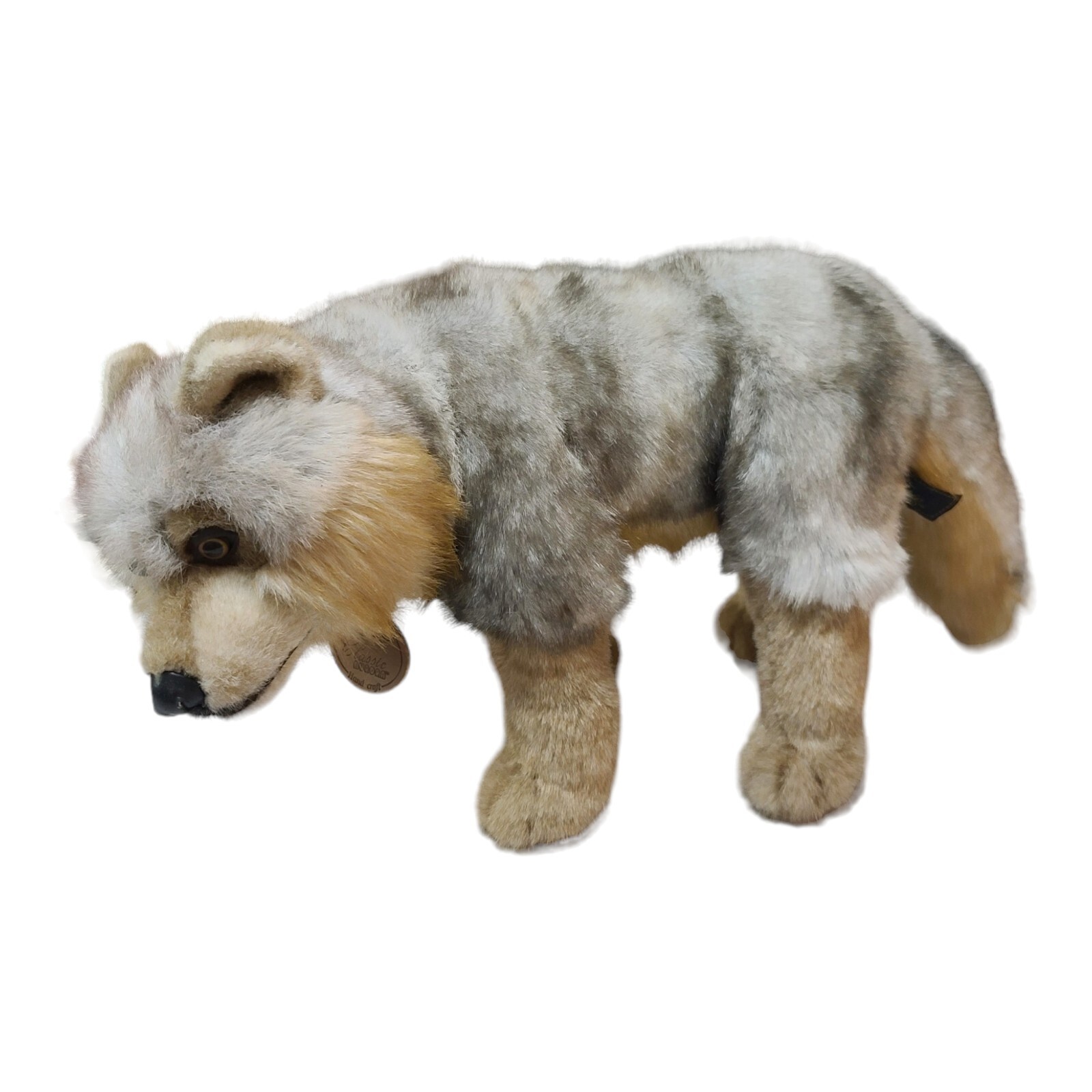 1996 Aurora Classic Handcrafted Realistic Wolf Plush Stuffed Animal Standing
