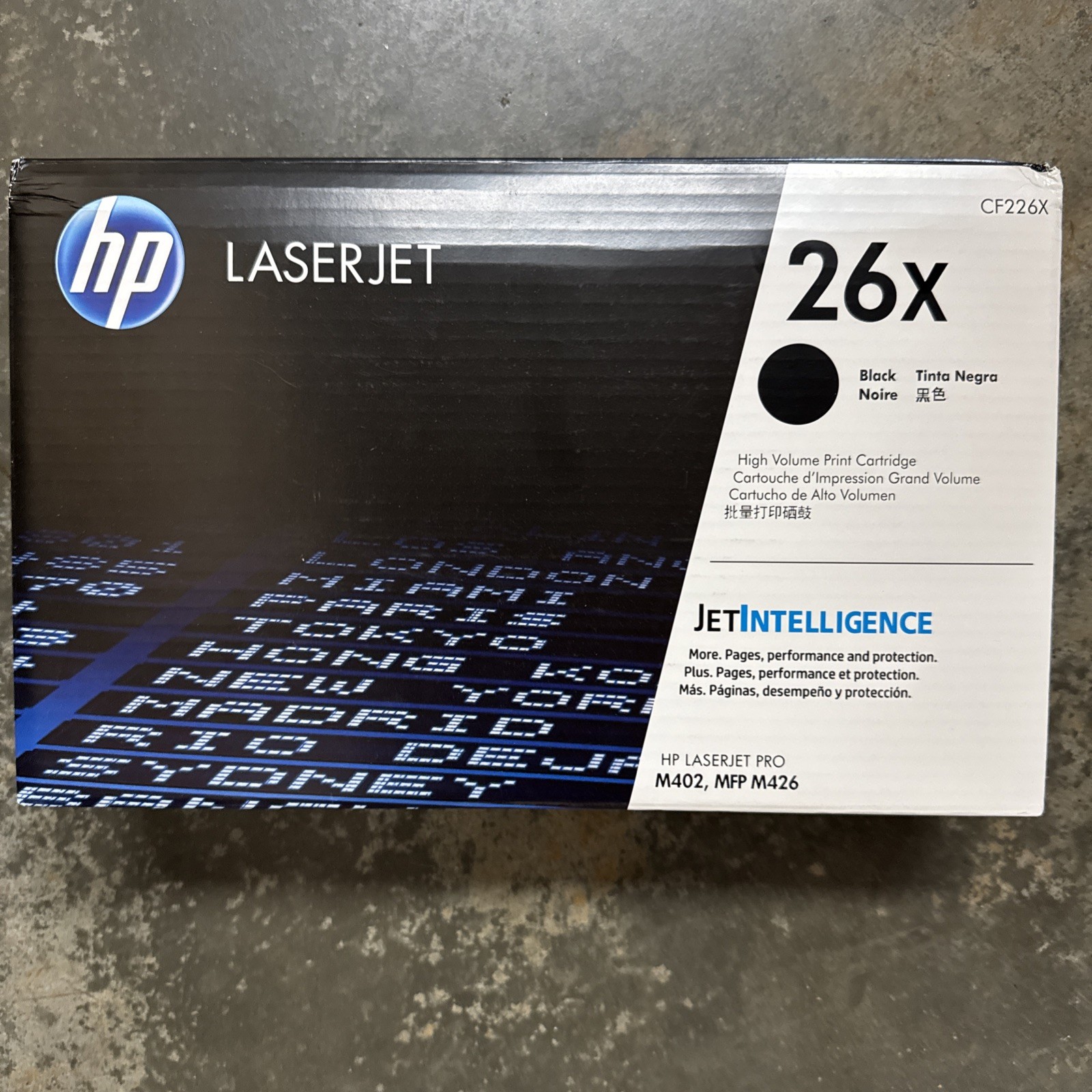 HP 26X CF226X Black Toner Cartridge, SEALED BOX HP 26X CF226X Black Toner Cartridge, SEALED BOX