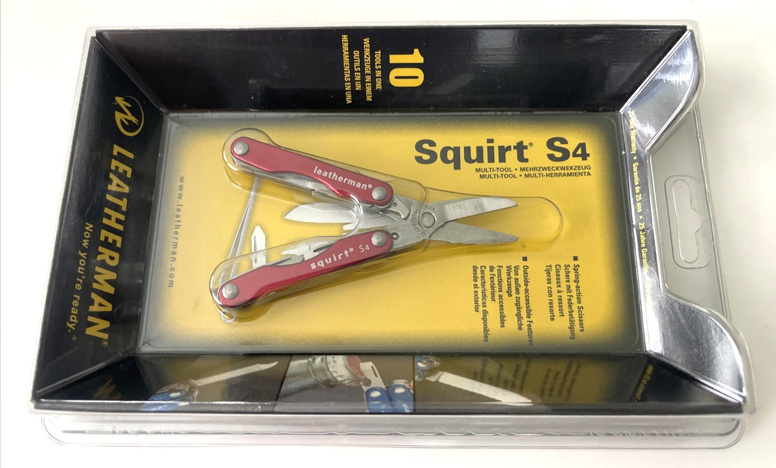 Leatherman Squirt S4 Multi-Tool Red USA Leatherman Squirt S4 Multi-Tool Red USA