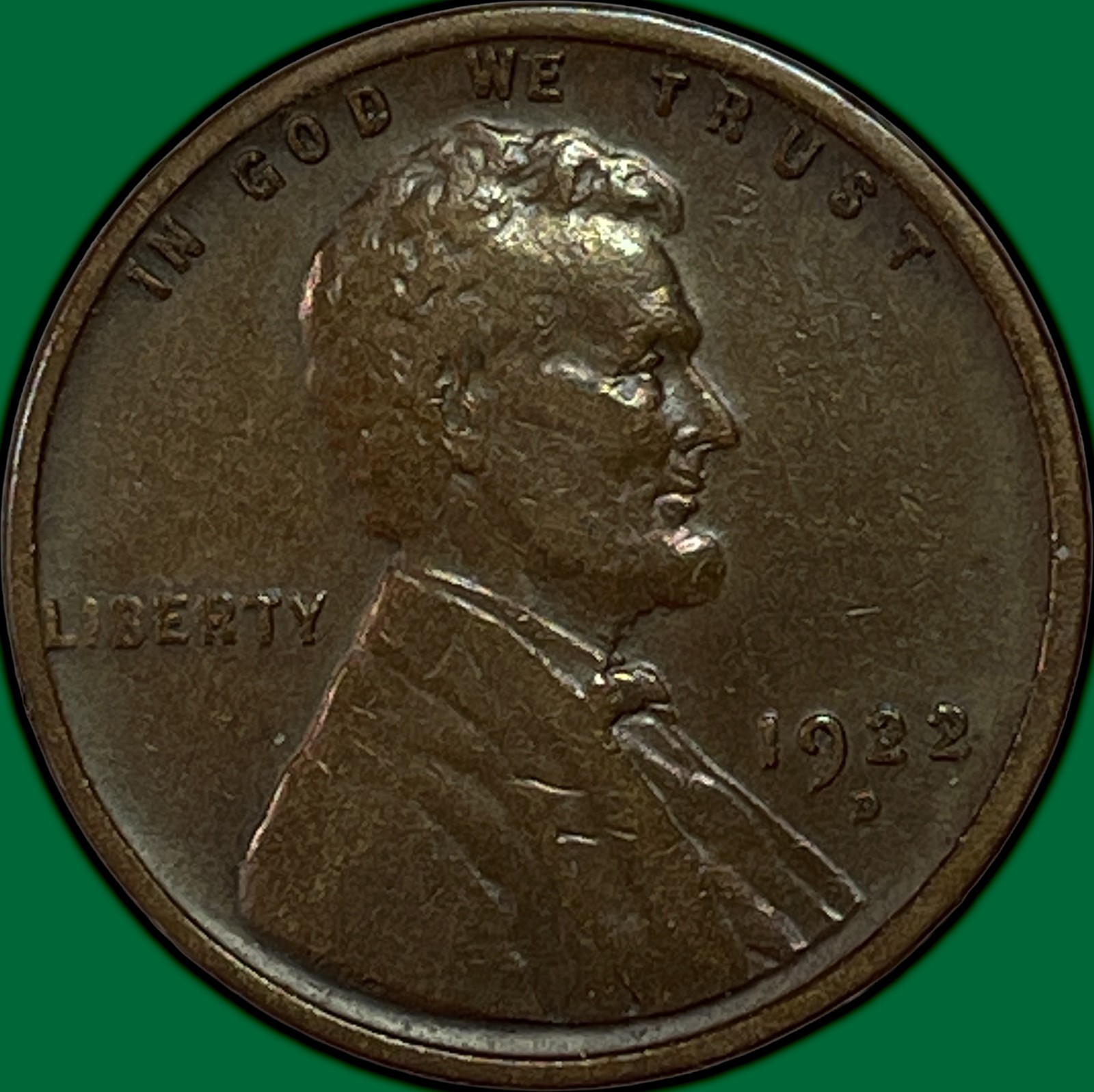 1922-D Lincoln Wheat Cent Extremely Fine XF Coin #49529