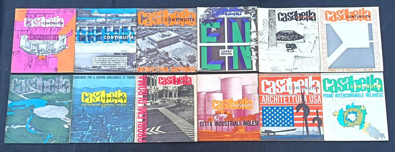 CASABELLA CONTINUITÀ 1963 ANNATA COMPLETA ARCHITETTURA URBANISTICA N. ROGERS