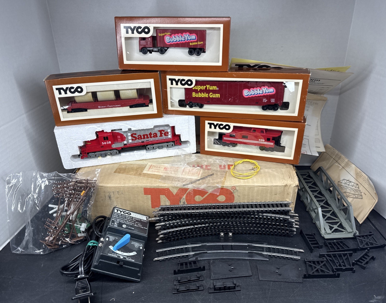 ✨Vintage 1983 Tyco HO Bubble Yum Train Complete Set in Box Mail Order Premium✨