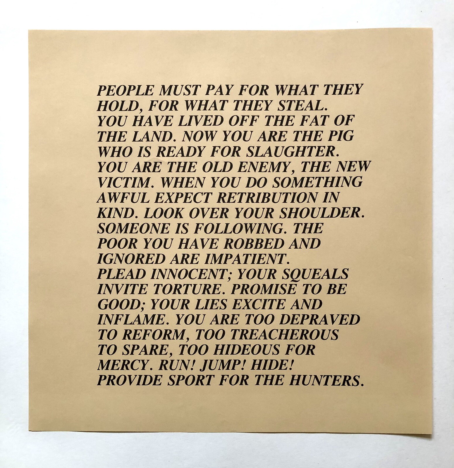 Jenny Holzer Inflammatory Essay Offset Lithograph Print 17