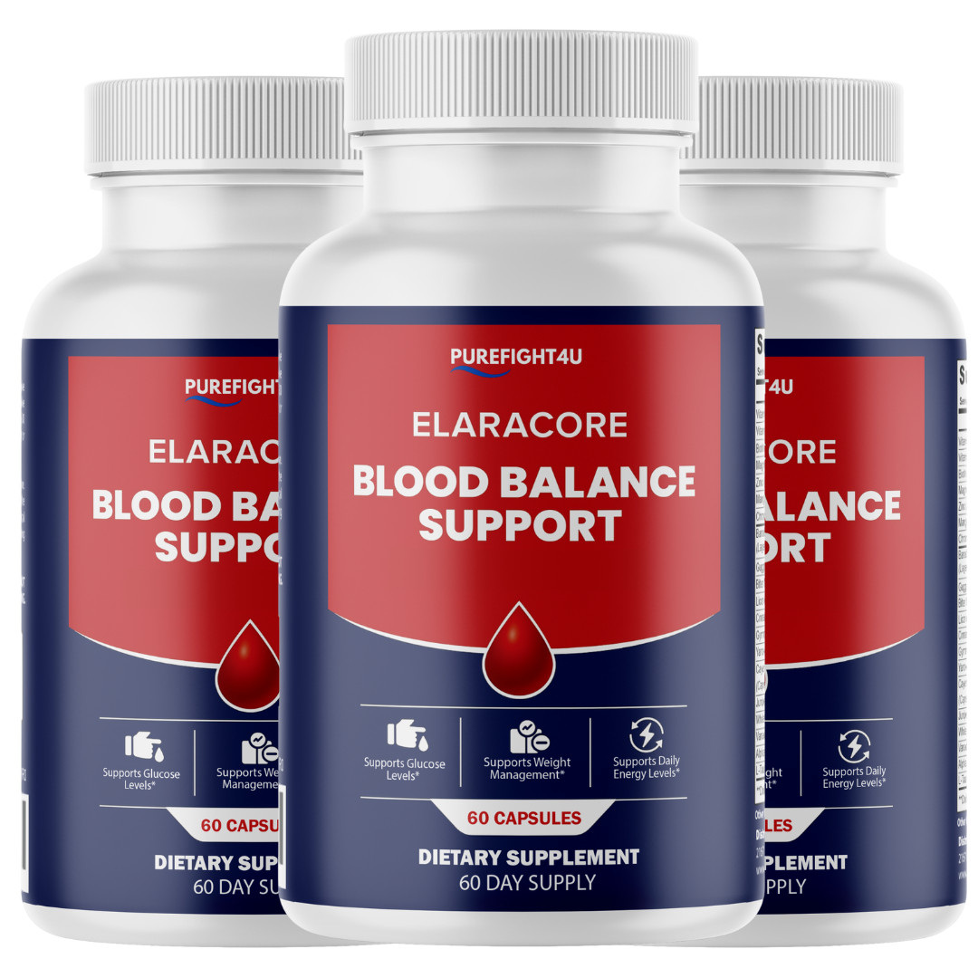 ElaraCore Blood Balance Support for Healthy Blood Sugar Levels - 3 Bottles