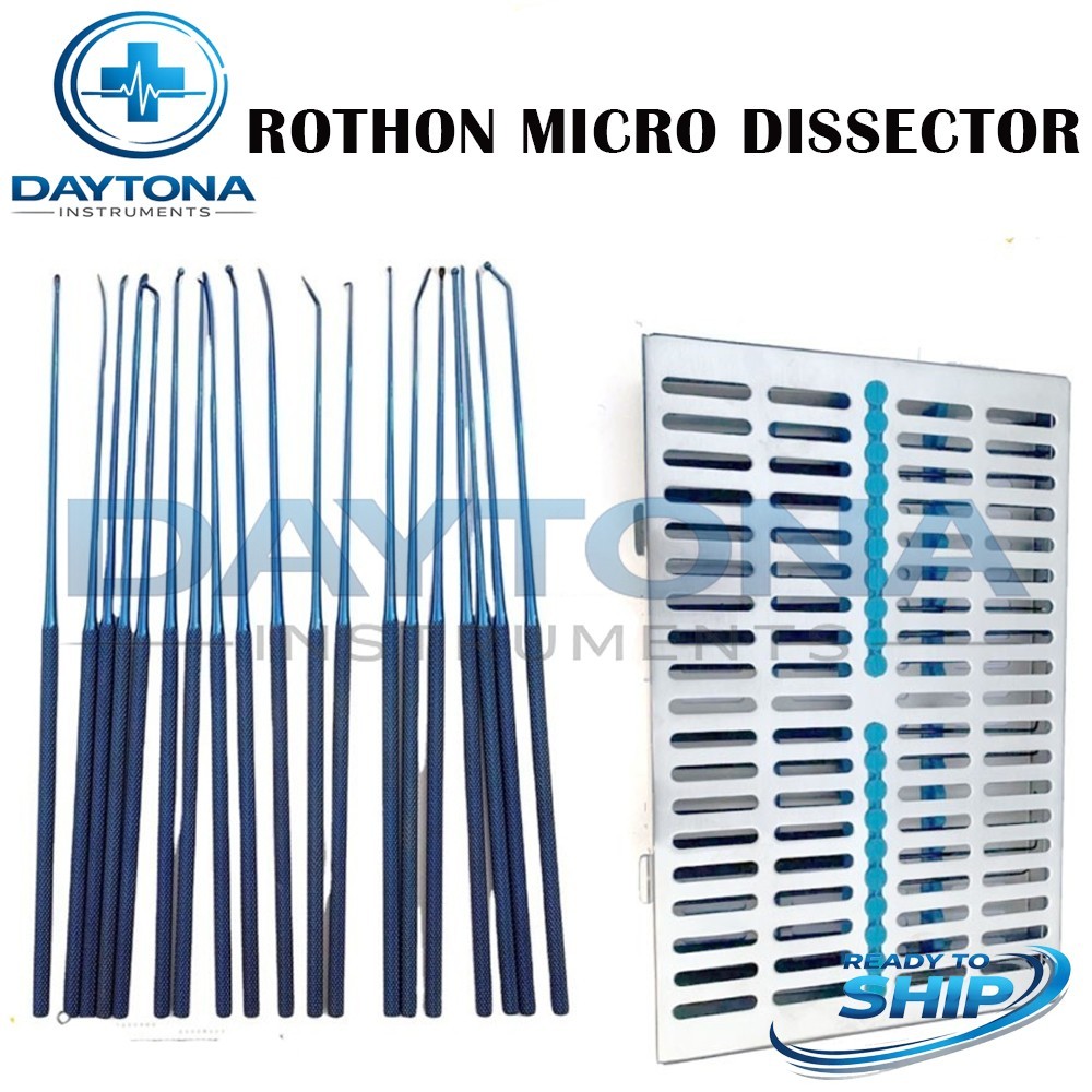 Rothon Micro Dissector blue Coated set of 20 pieces high quality instruments