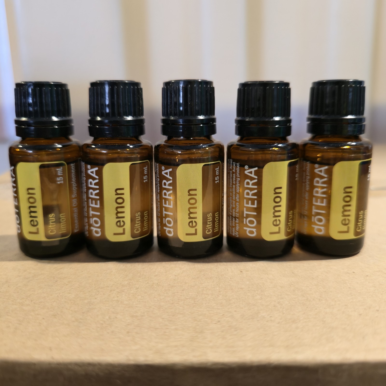 doTERRA Lemon Essential Oil 15mL 5 Pack Authentic Sealed Exp May 2029