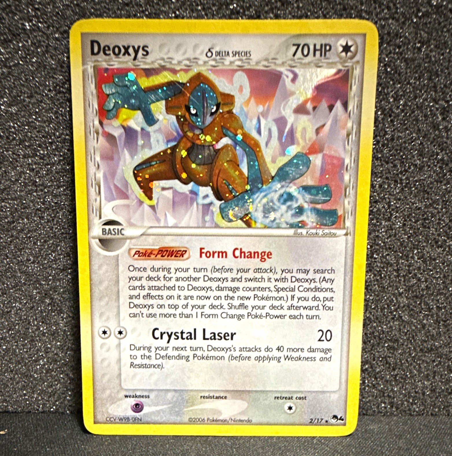 [LP] Nintendo Deoxys 2/17 Delta Species Holo Rare English 2006 70 HP THUMB SWIRL