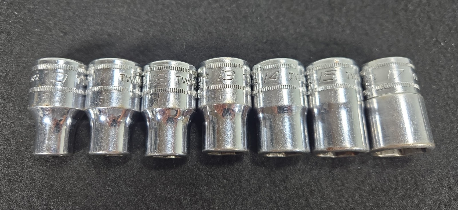 Snap-on TWM Shallow Socket Lot 7pc Metric 1/2\
