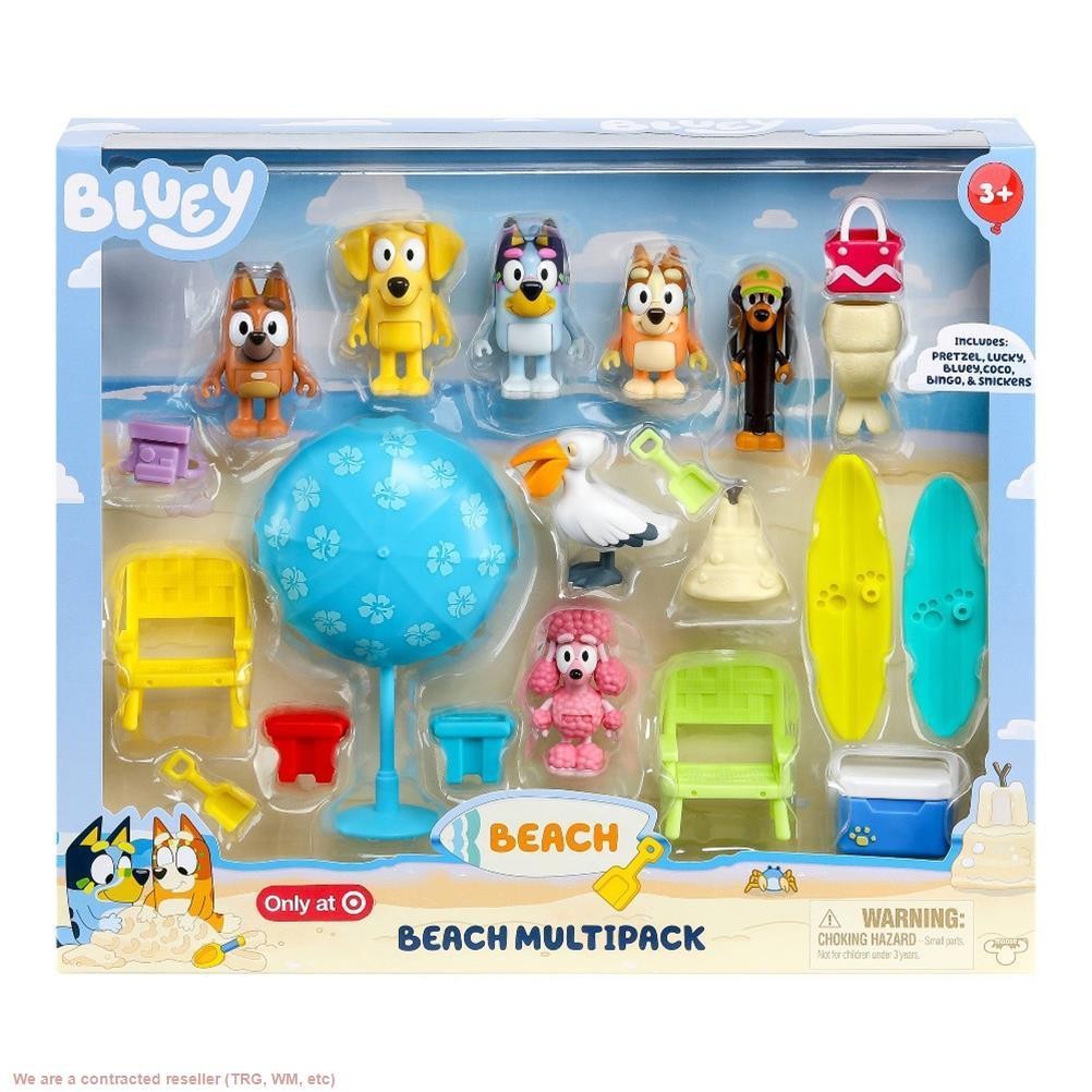 Bluey Figure & Accessory Beach Multipack Bluey Figure & Accessory Beach Multipack