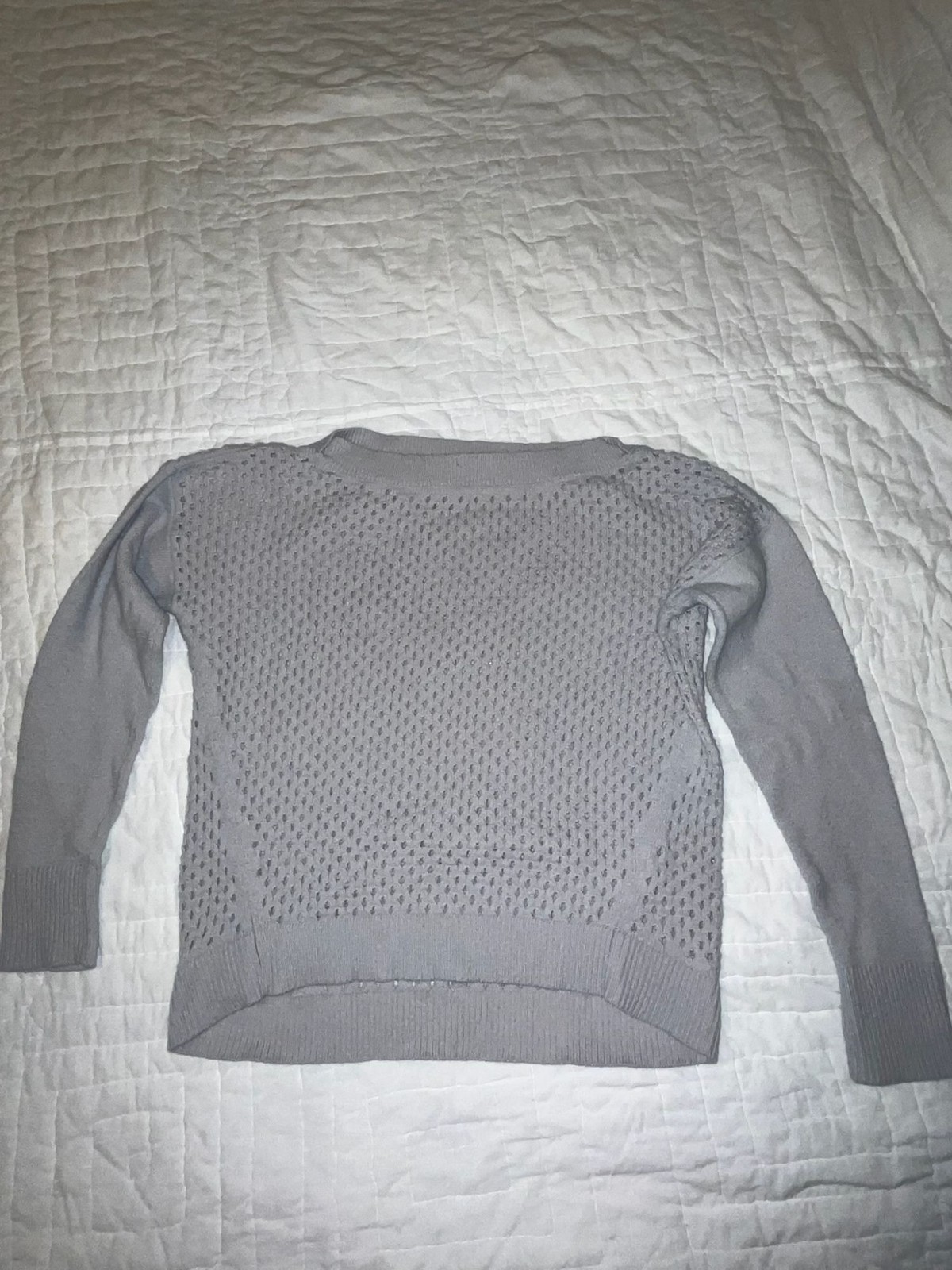 Banana Republic Womens Medium Gray Textured Knit Sweater With Ribbed Hem & Cuffs Banana Republic Womens Medium Gray Textured Knit Sweater With Ribbed Hem & Cuffs