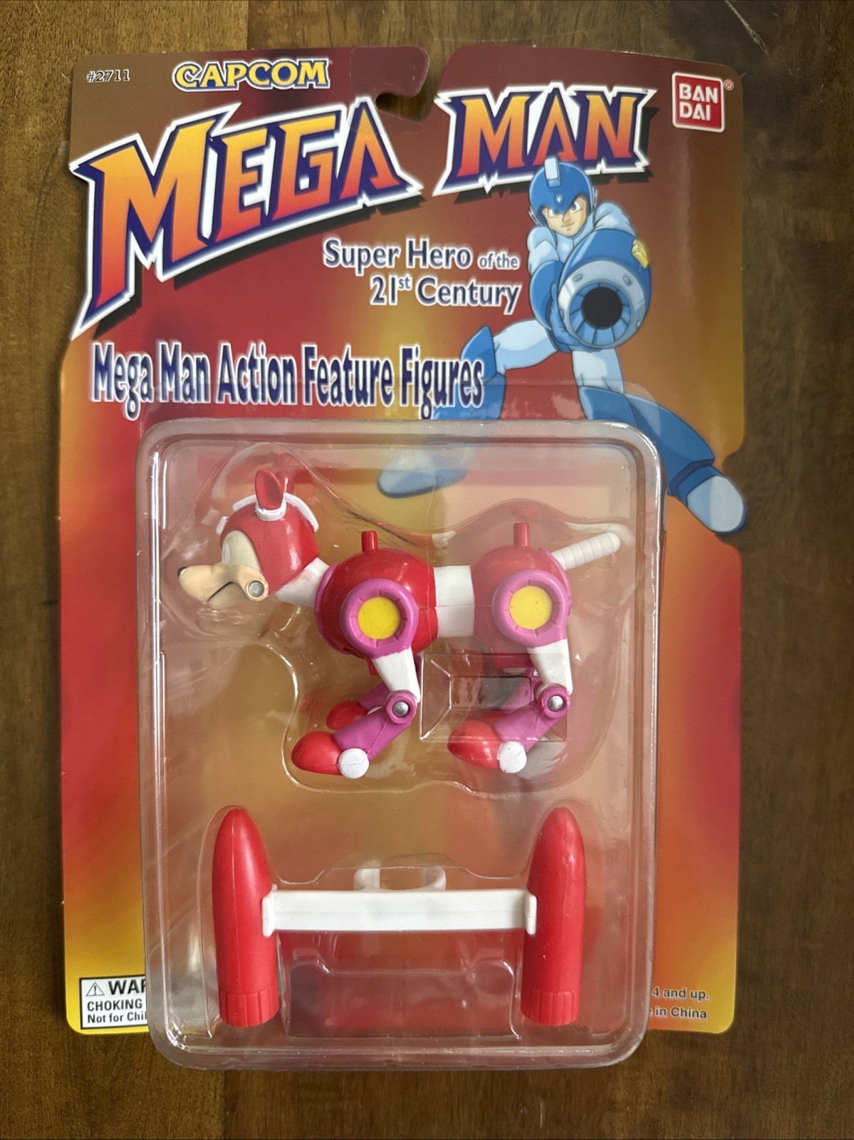1995 CAPCOM Bandai Mega Man RUSH Action Figure Toy Vintage Nintendo SEALED