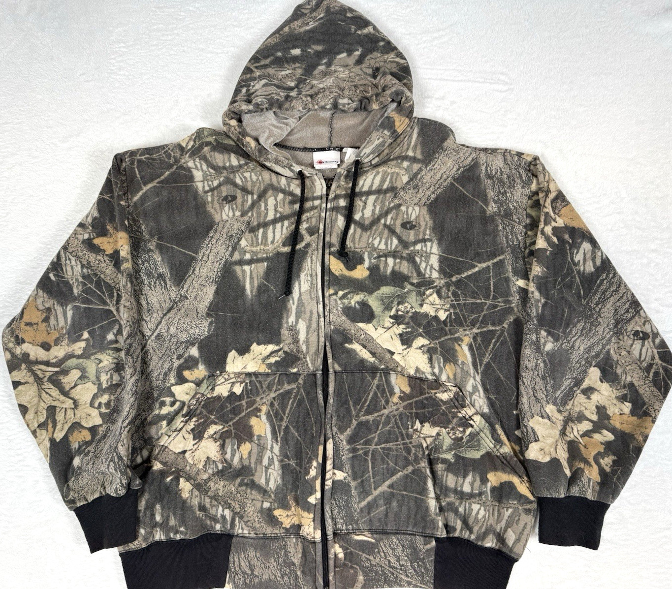 Vtg Southwest Mossy Oak Camo Hoodie Full Zip Jacket  XL Fleece Lined Made in USA