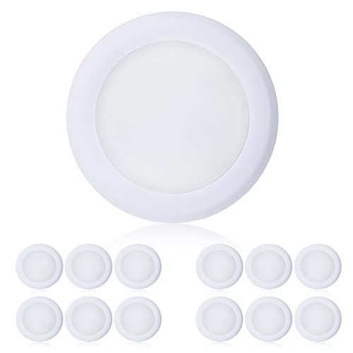 12 Pack Surface Mount LED Ceiling Light, 6 Inch Low Profile Dimmable LED Pancake