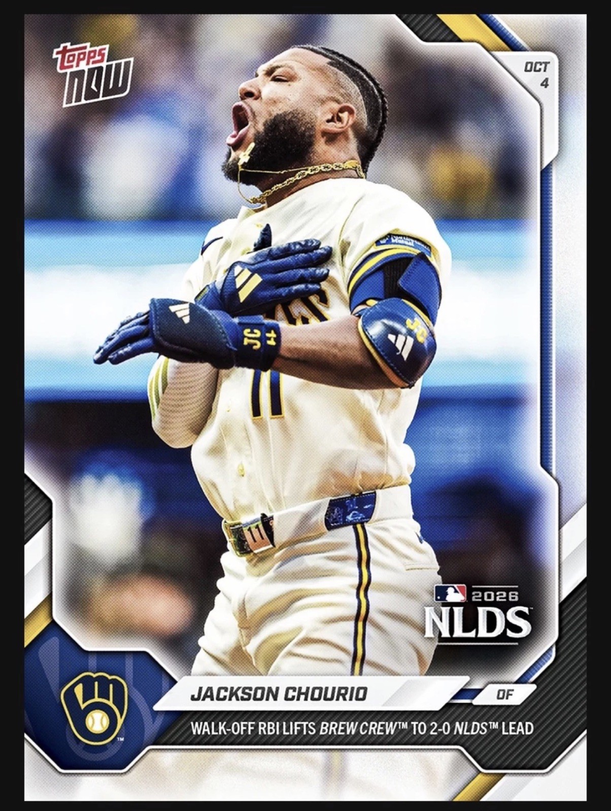 2026 MLB TOPPS NOW Jackson Chourio #760 NLDS Walk-Off (Presale)