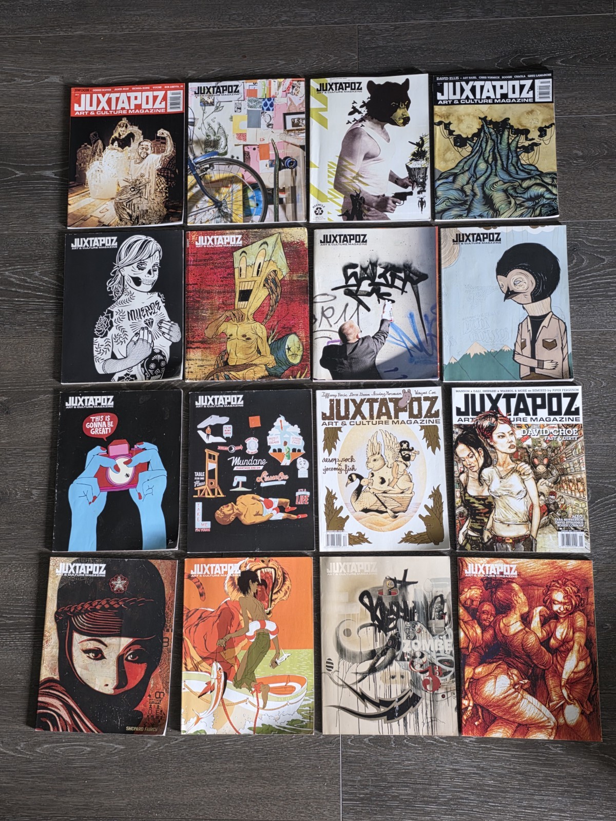 VTG Rare Lot Of 16 Juxtapoz Magazines 2006 2007 2008