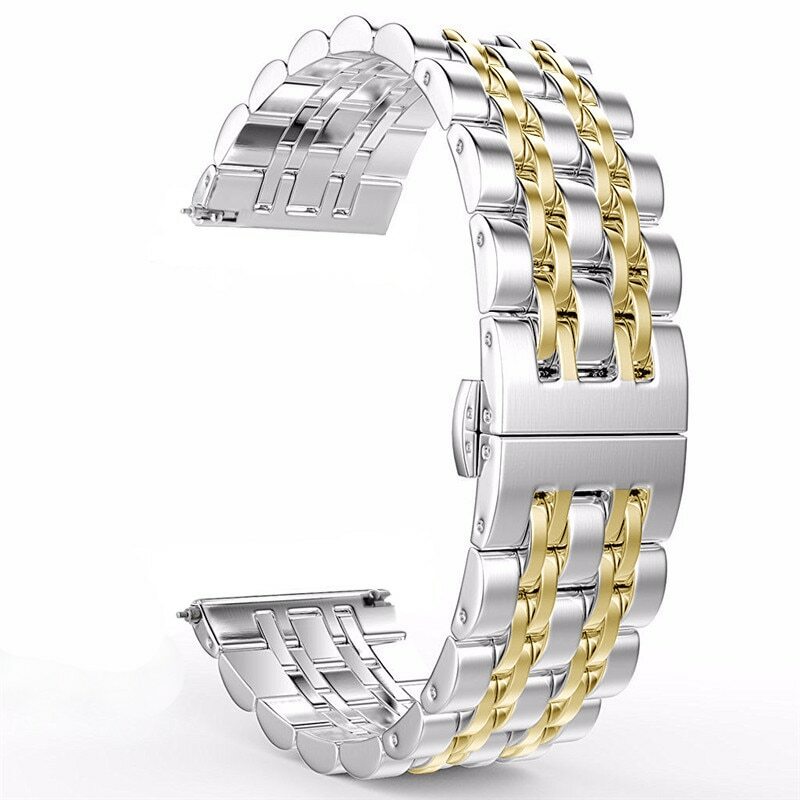 20mm 22mm Stainless Steel Band for Samsung Galaxy Watch 42mm 46mm Active 2 Strap