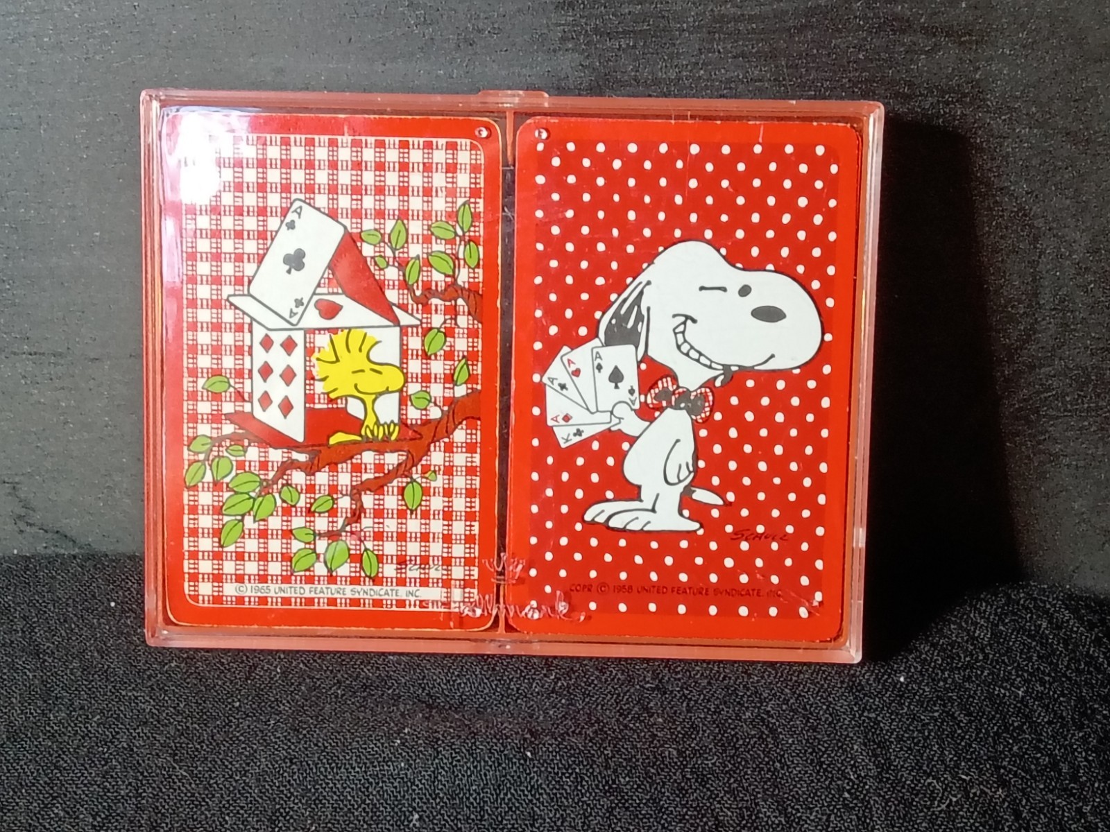 Vintage 1965 Hallmark Peanuts Bridge Playing Card Decks Snoopy Woodstock Mint 🐶