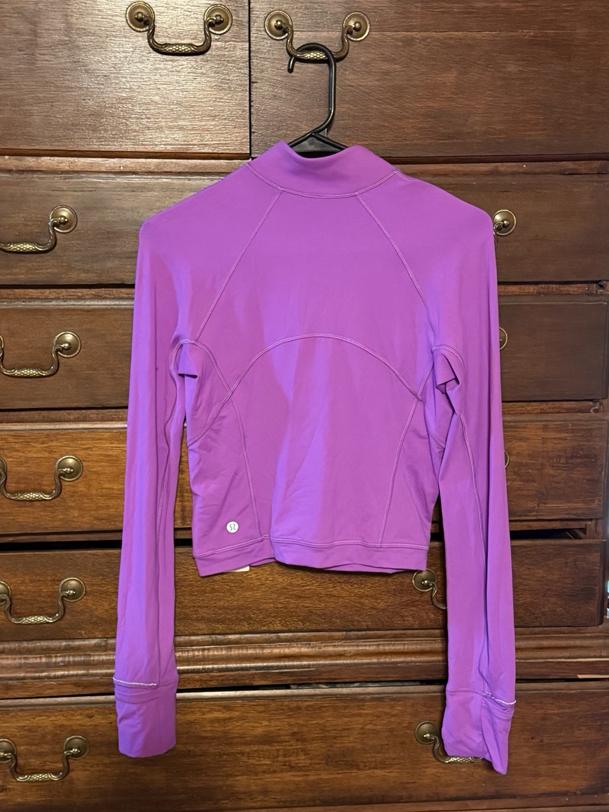 Lululemon It’s Rulu Run Cropped 1/2 Zip Women’s 4 Purple NWT $98 LW3FHES