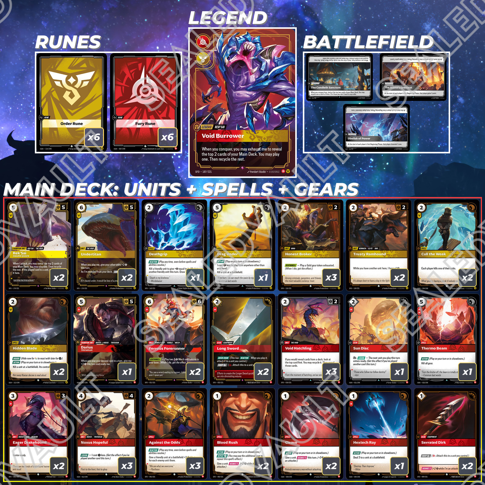 Rek'Sai Budget Riftbound TCG Deck | Spiritforged | Competitive Tournament Ready