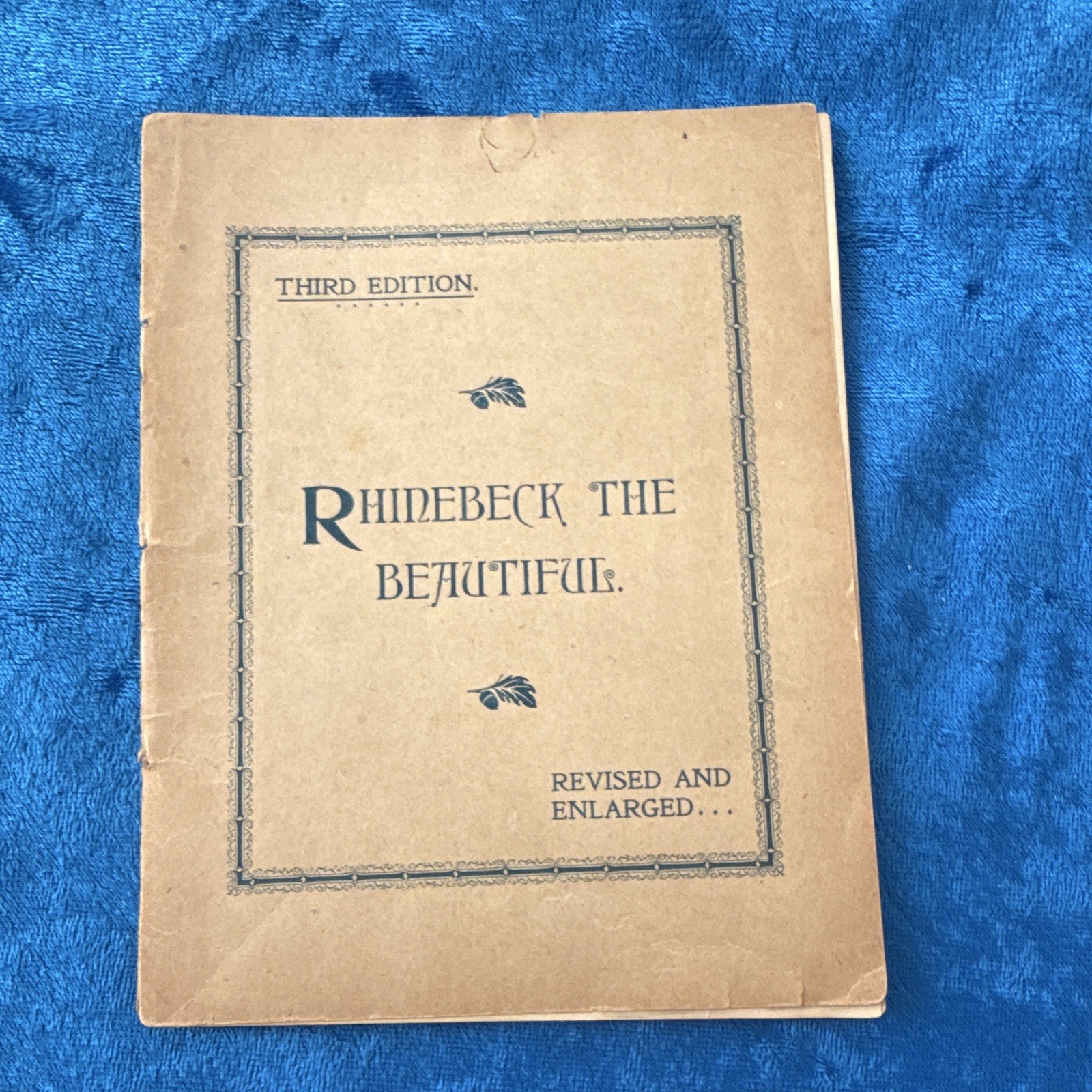 1899 Rhinebeck the Beautiful Book NY History w/ 1941 Charles Stewart Butler Ltr 