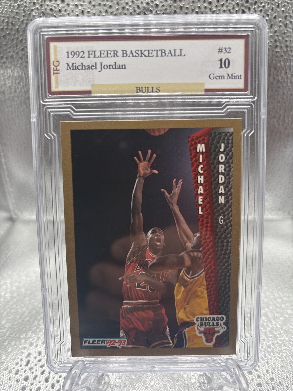 1992 Fleer Basketball Michael Jordan #32 GEM 10 1992 Fleer Basketball Michael Jordan #32 GEM 10