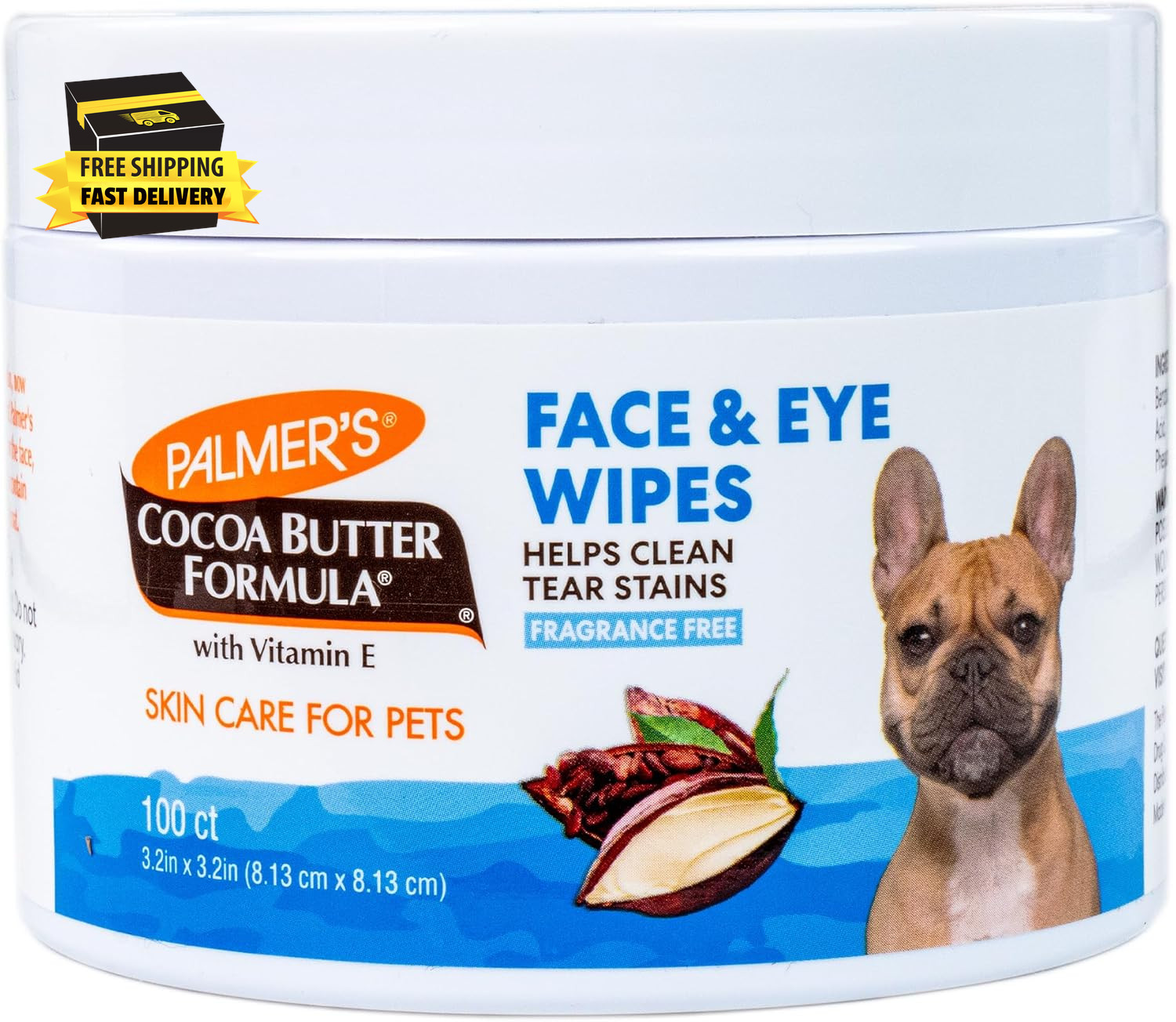 Palmer’S for Pets Face and Eye Dog Wipes with Cocoa Butter, Gentle Tear Stain an Palmer’S for Pets Face and Eye Dog Wipes with Cocoa Butter, Gentle Tear Stain an