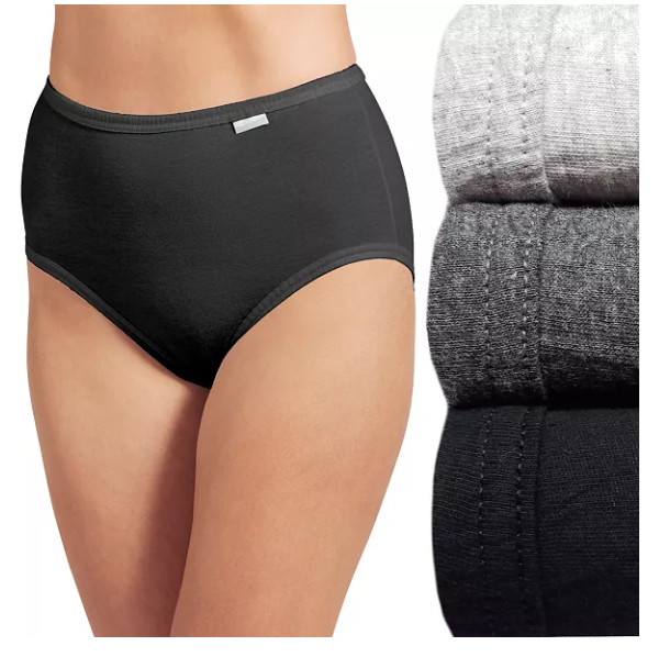 Women\'s Jockey 3-Pack Briefs (GRAY ASST) 100% Cotton Comfort Classic Underwear