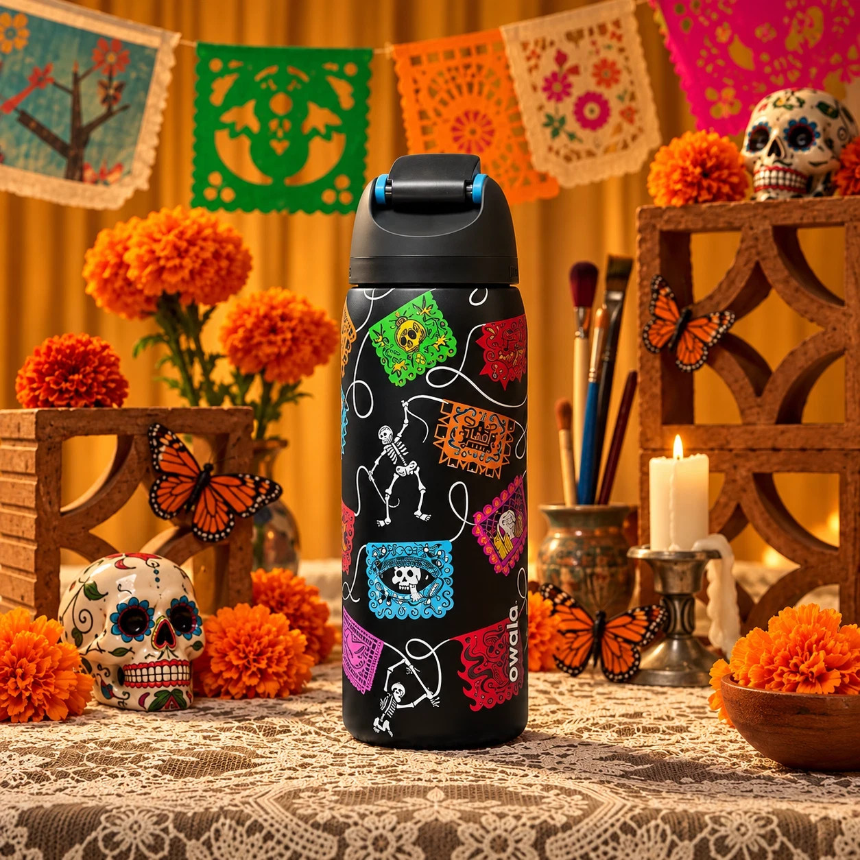 Owala x Yo Llo Calli Amor Y Vida 32oz FreeSip Water Bottle Limited Edition NEW