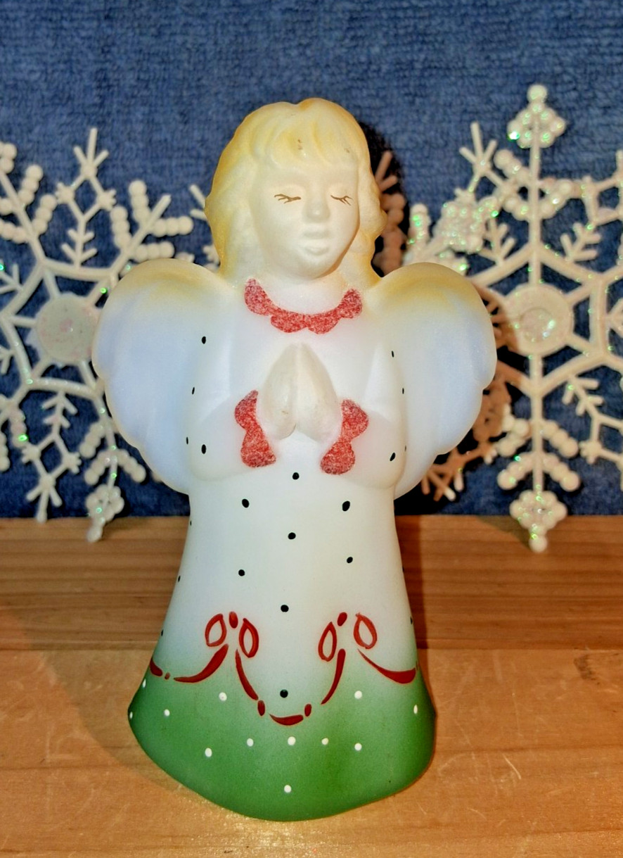 VTG. FENTON OPAL SATIN CRACKER BARREL HP GIRL ANGEL FIGURINE ~B. STANLEY 3 TAGS~ VTG. FENTON OPAL SATIN CRACKER BARREL HP GIRL ANGEL FIGURINE ~B. STANLEY 3 TAGS~
