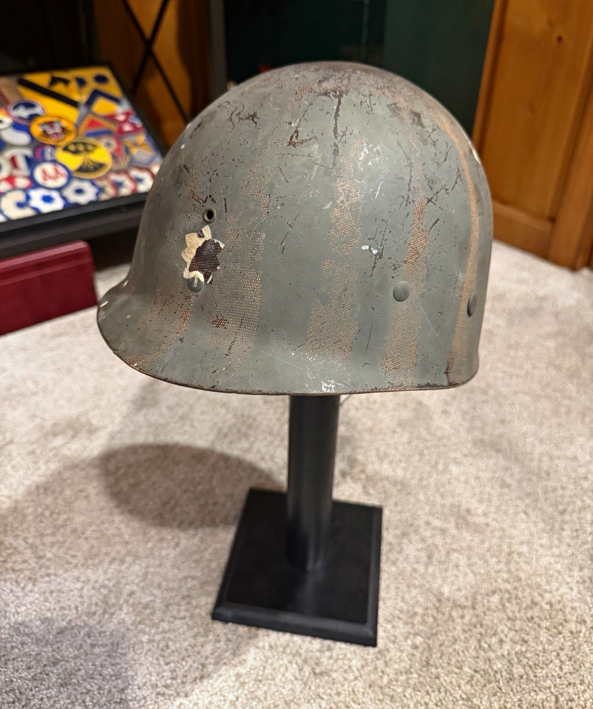 Original Early WWII US Army Westinghouse M1 Helmet Liner Rayon Webbed LtCol Mark Original Early WWII US Army Westinghouse M1 Helmet Liner Rayon Webbed LtCol Mark