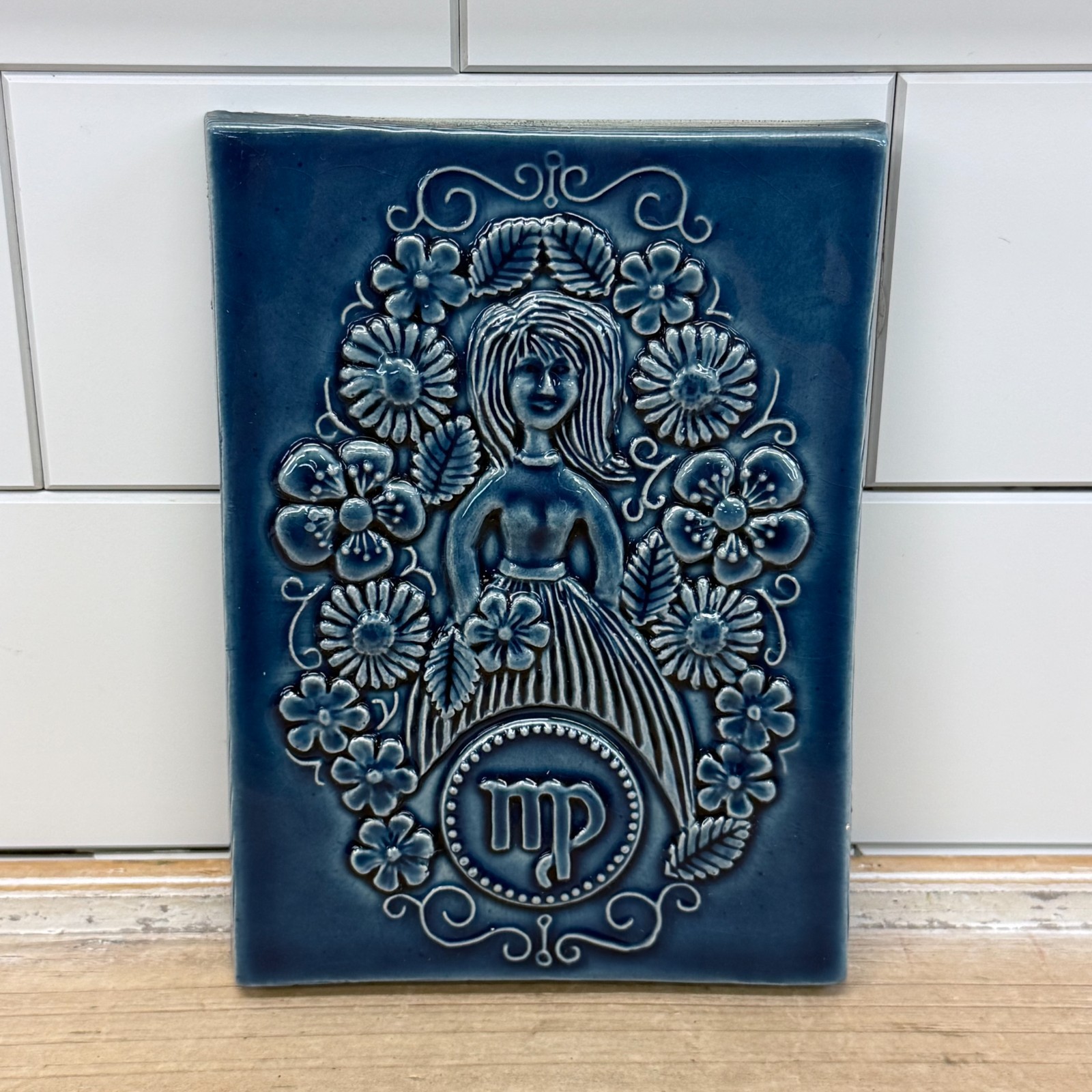 Jie Gantofta Virgo Zodiac 789/2 Wall Plaque Sweden Vintage 1970s