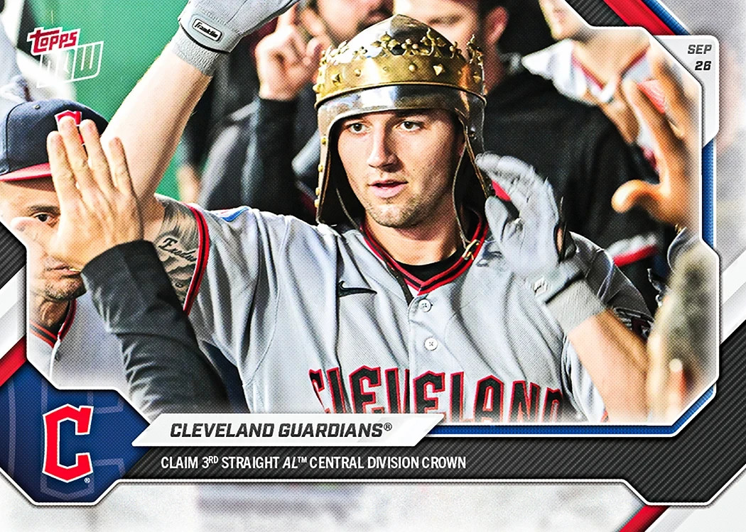 Cleveland Guardians 3rd Straight AL Crown 2026 MLB Topps NOW - Card 728 Presale Cleveland Guardians 3rd Straight AL Crown 2026 MLB Topps NOW - Card 728 Presale